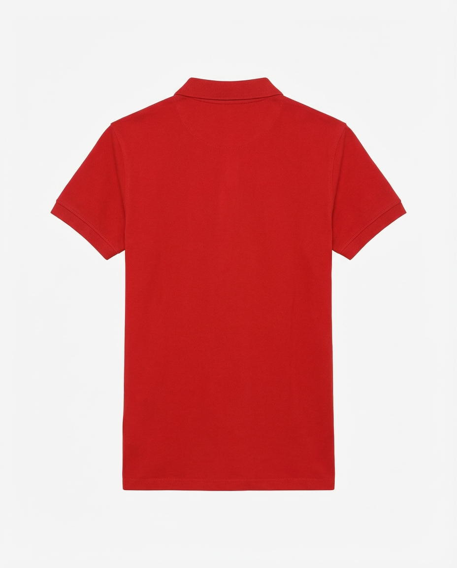 Polo piquet in puro cotone con logo ricamato e bottoni logati
