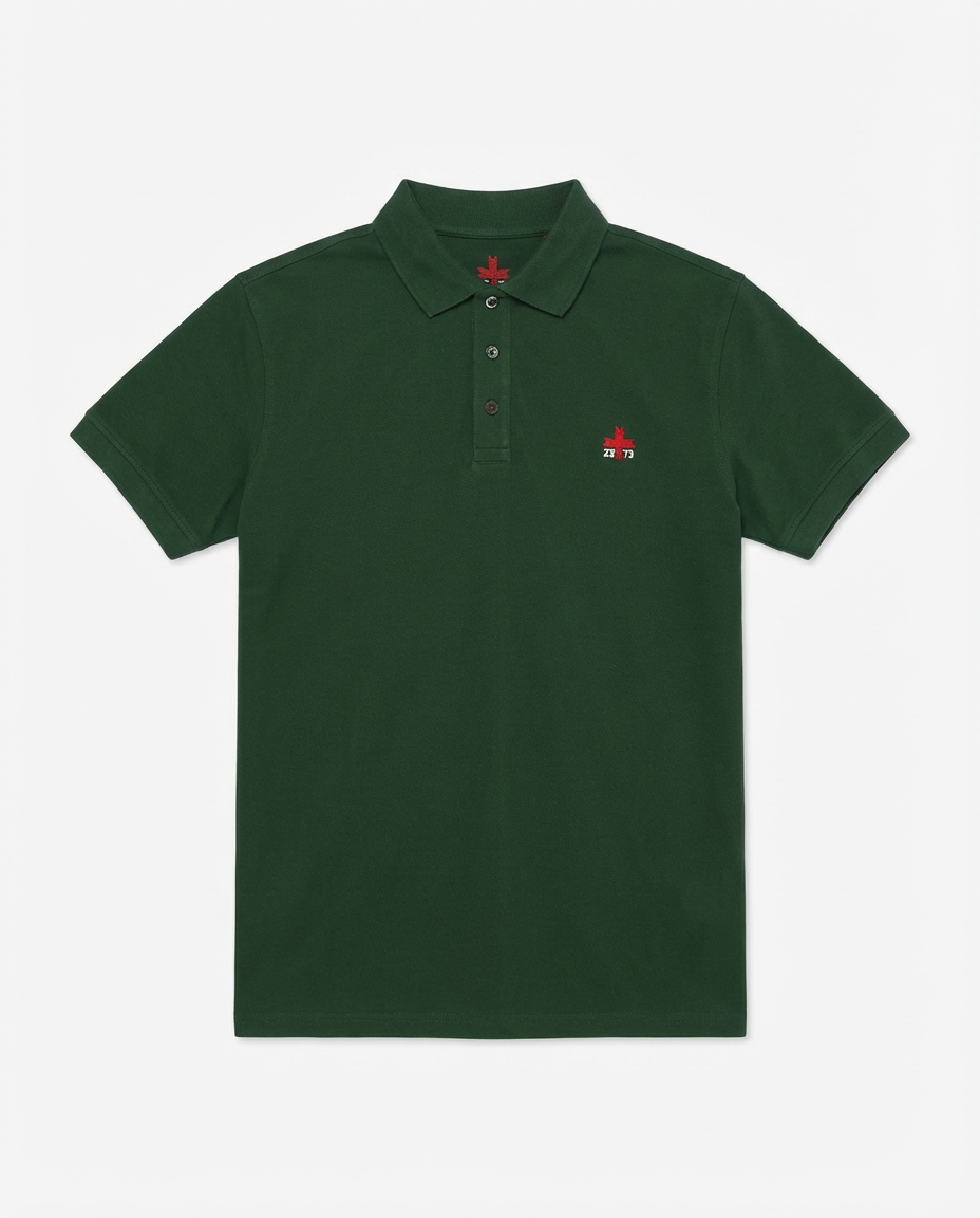 Polo piquet in puro cotone con logo ricamato e bottoni logati