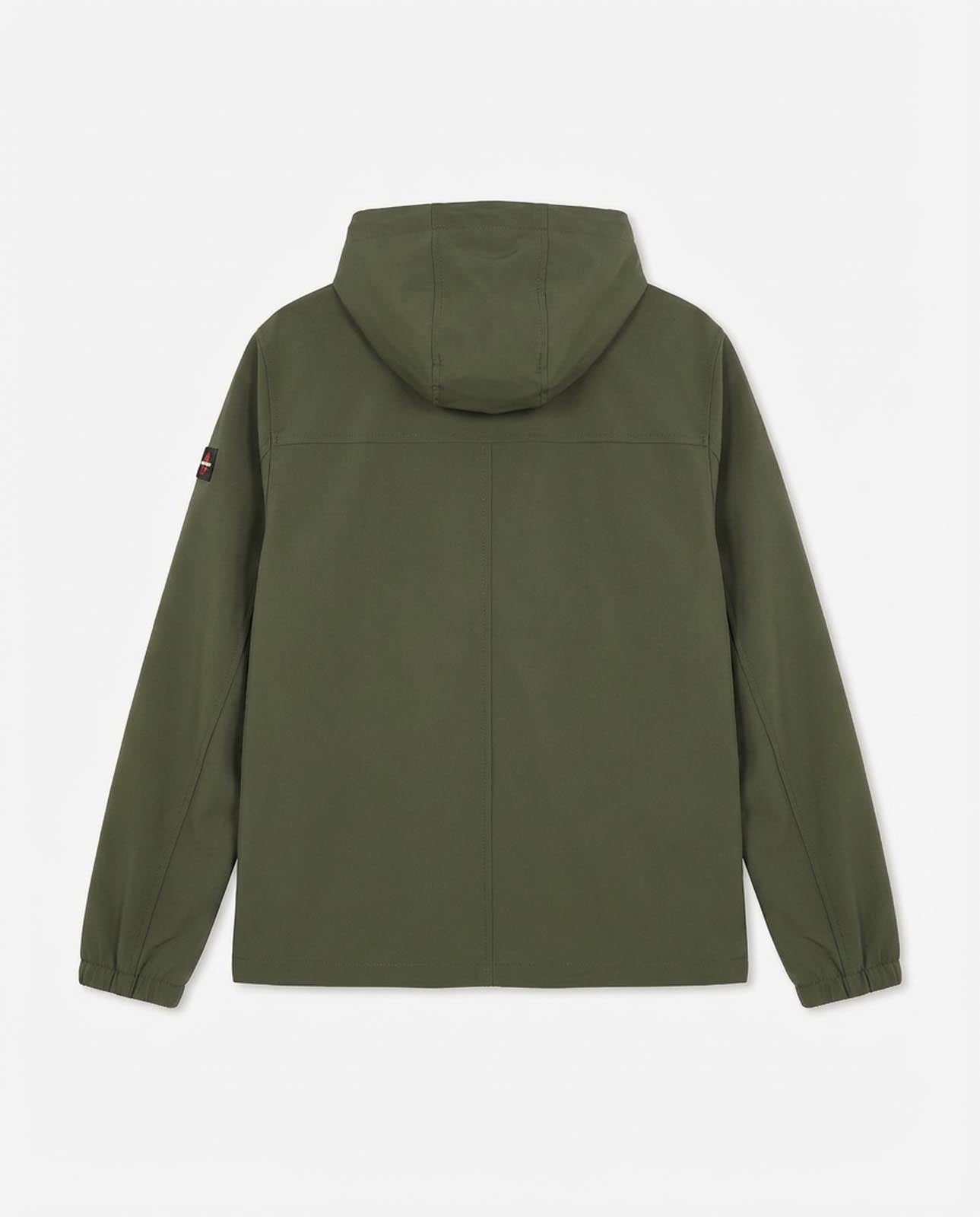 Giubbino zip con cappuccio e chiusura frontale