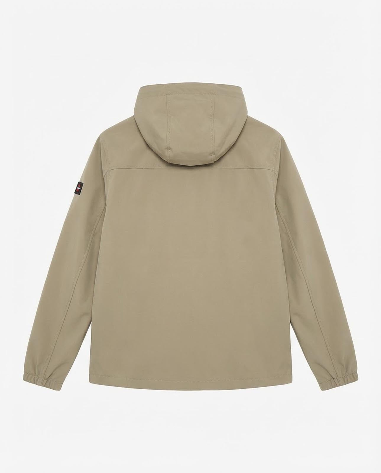 Giubbino zip con cappuccio e chiusura frontale