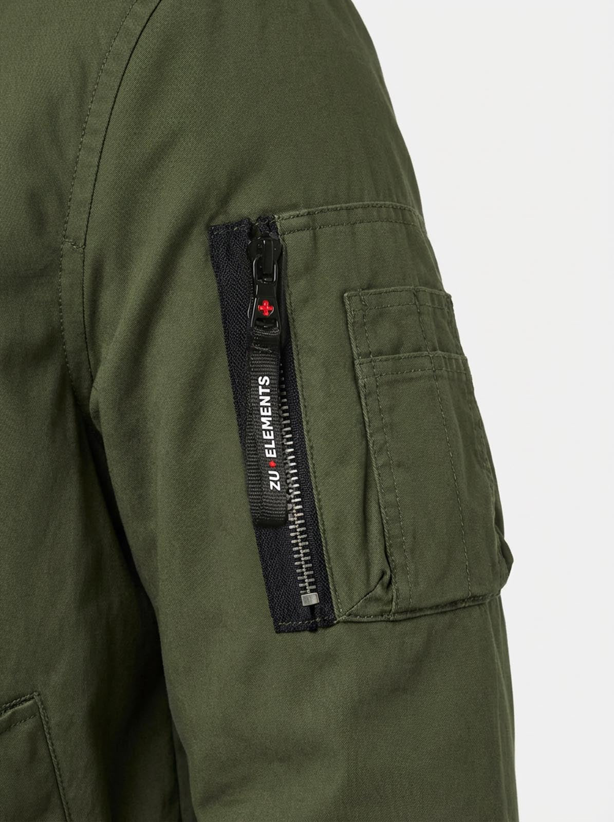 Bomber aviatore in twill con tasche a pattina