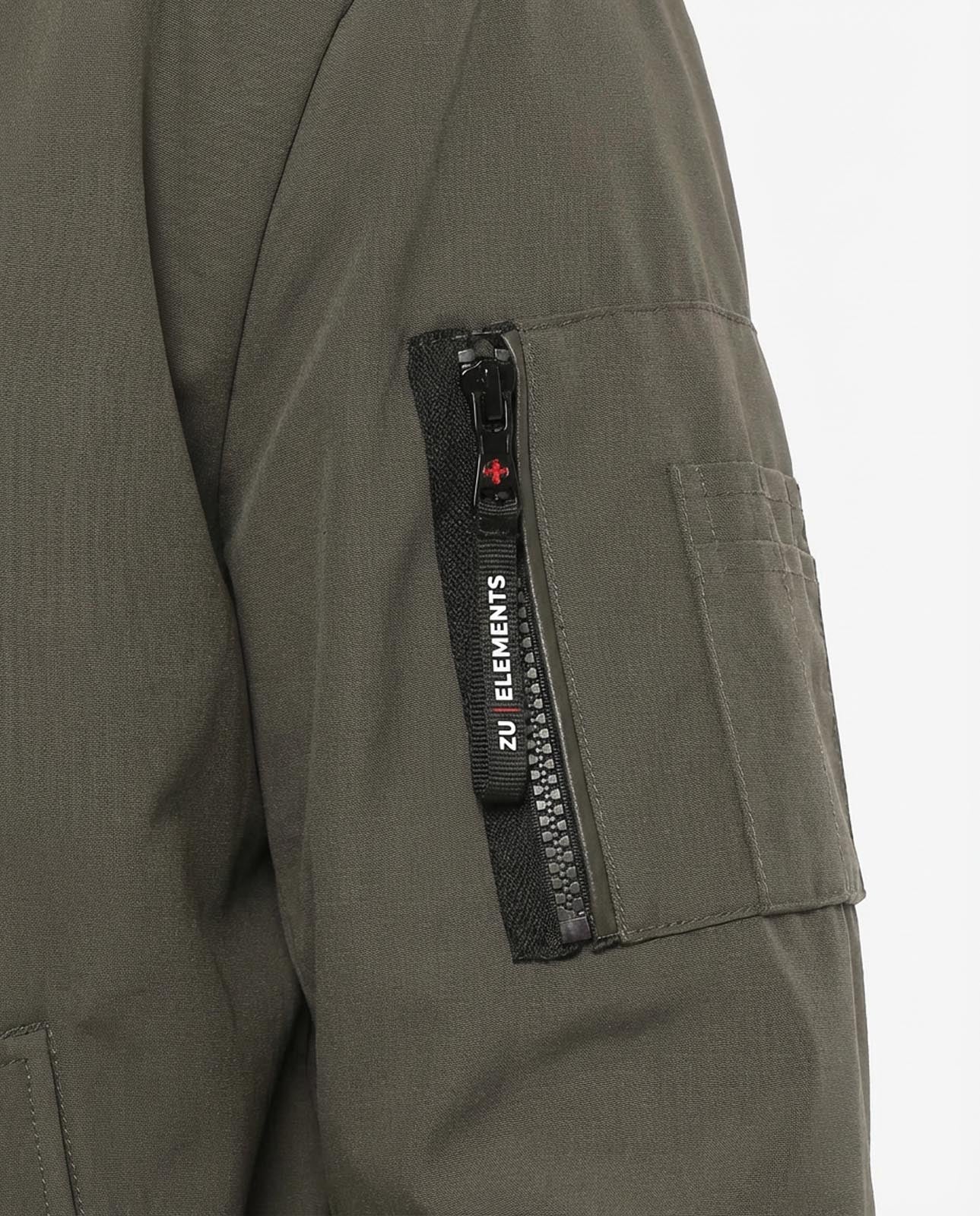 Bomber aviatore in twill con tasche a pattina