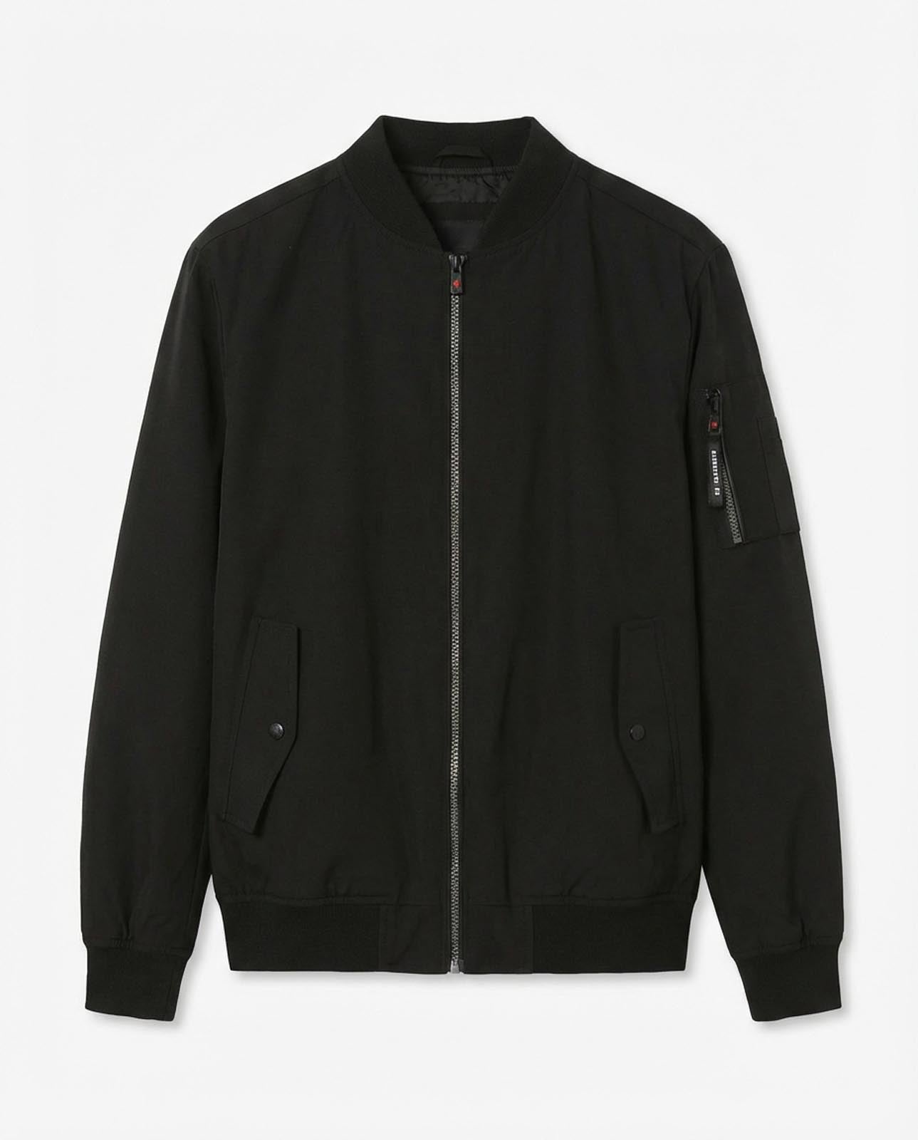 Bomber aviatore in twill con tasche a pattina