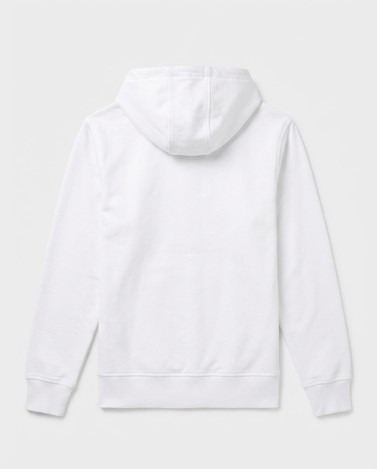 Felpa zip con cappuccio, logo ricamato lato cuore. Polso e fondo a coste