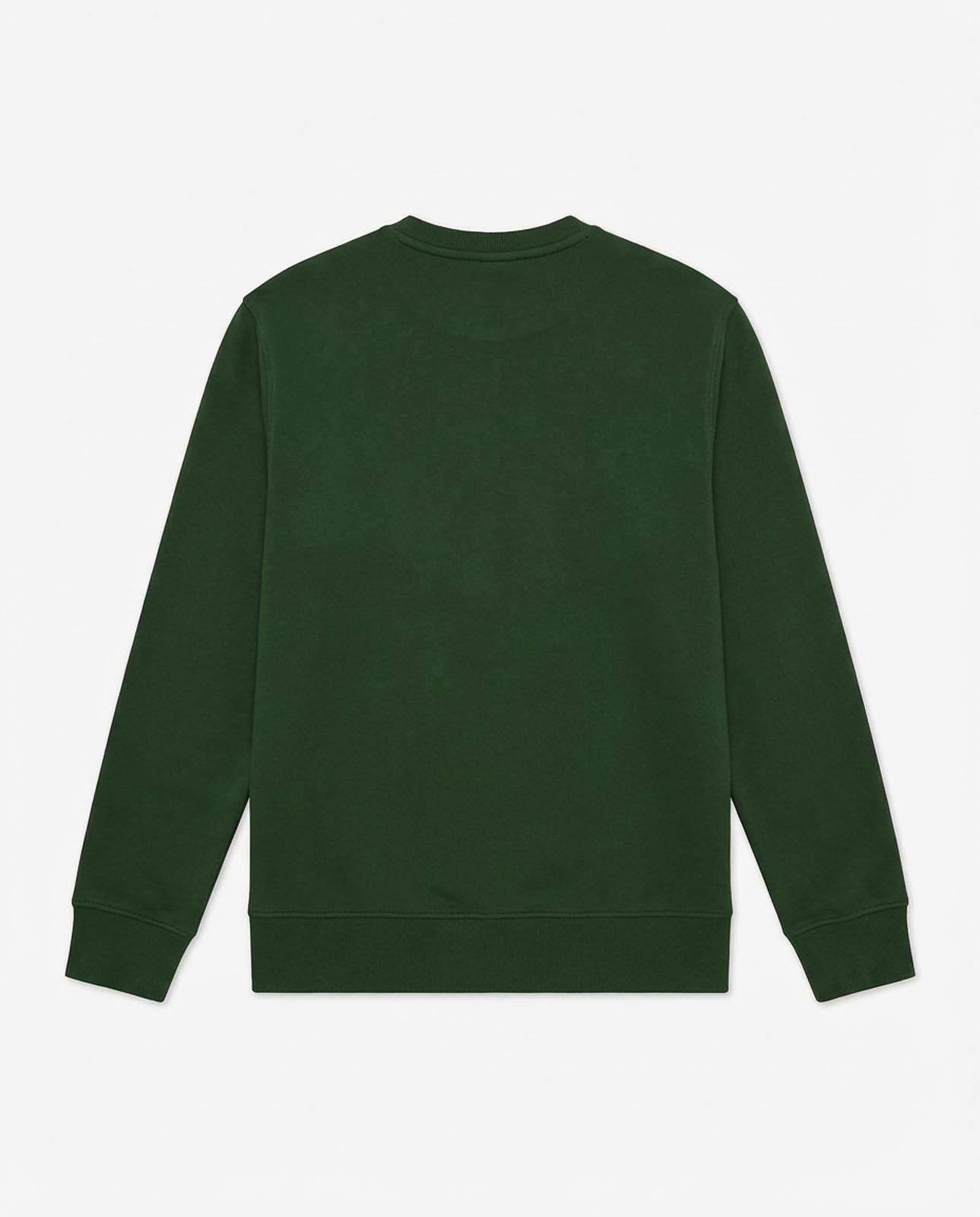 Felpa girocollo con logo ricamato lato cuore