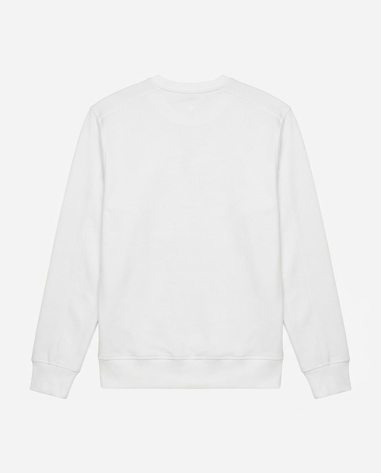 Felpa girocollo con logo ricamato lato cuore