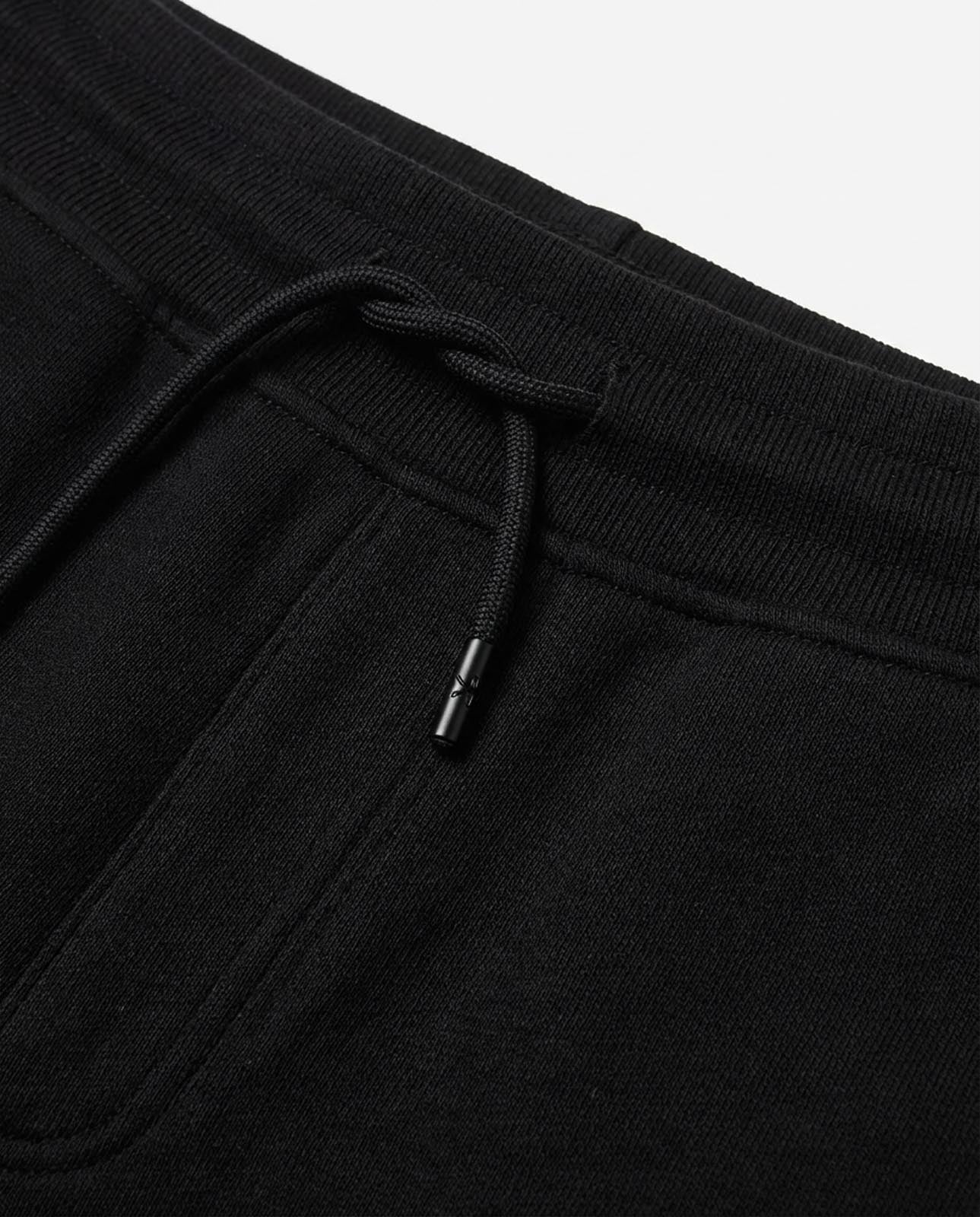 Pantaloni felpa con logo ricamato sul davanti, vita e fondo a coste