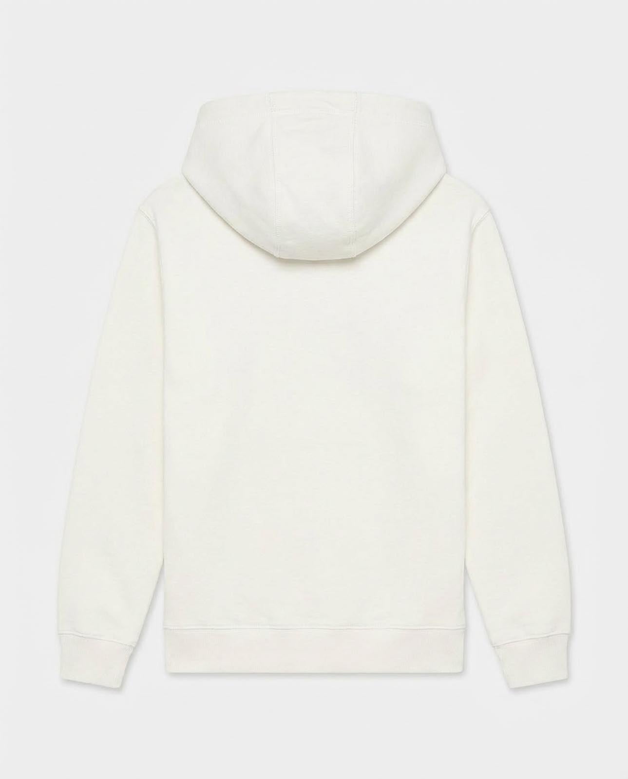 Felpa zip con cappuccio in piquet e tasche con zip