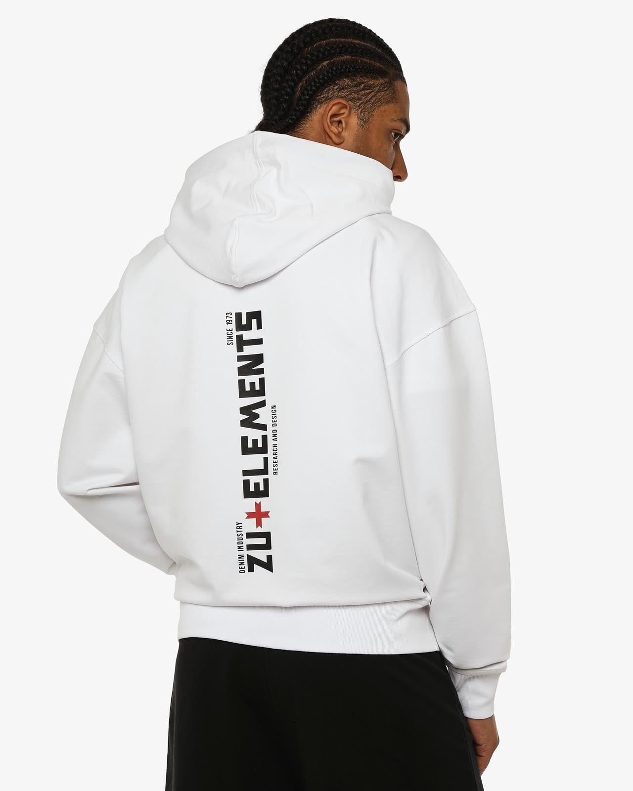 Felpa zip con cappuccio, logo stampato sul davanti e dietro, interno cappuccio in mesh