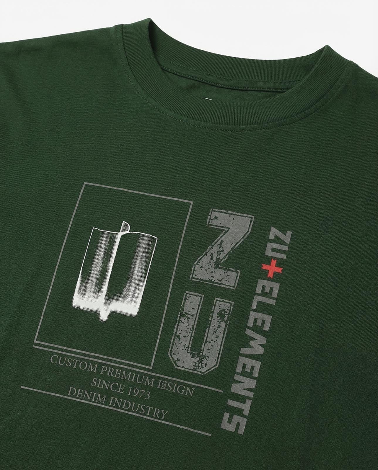 T-shirt girocollo maniche corte con stampa frontale – Black