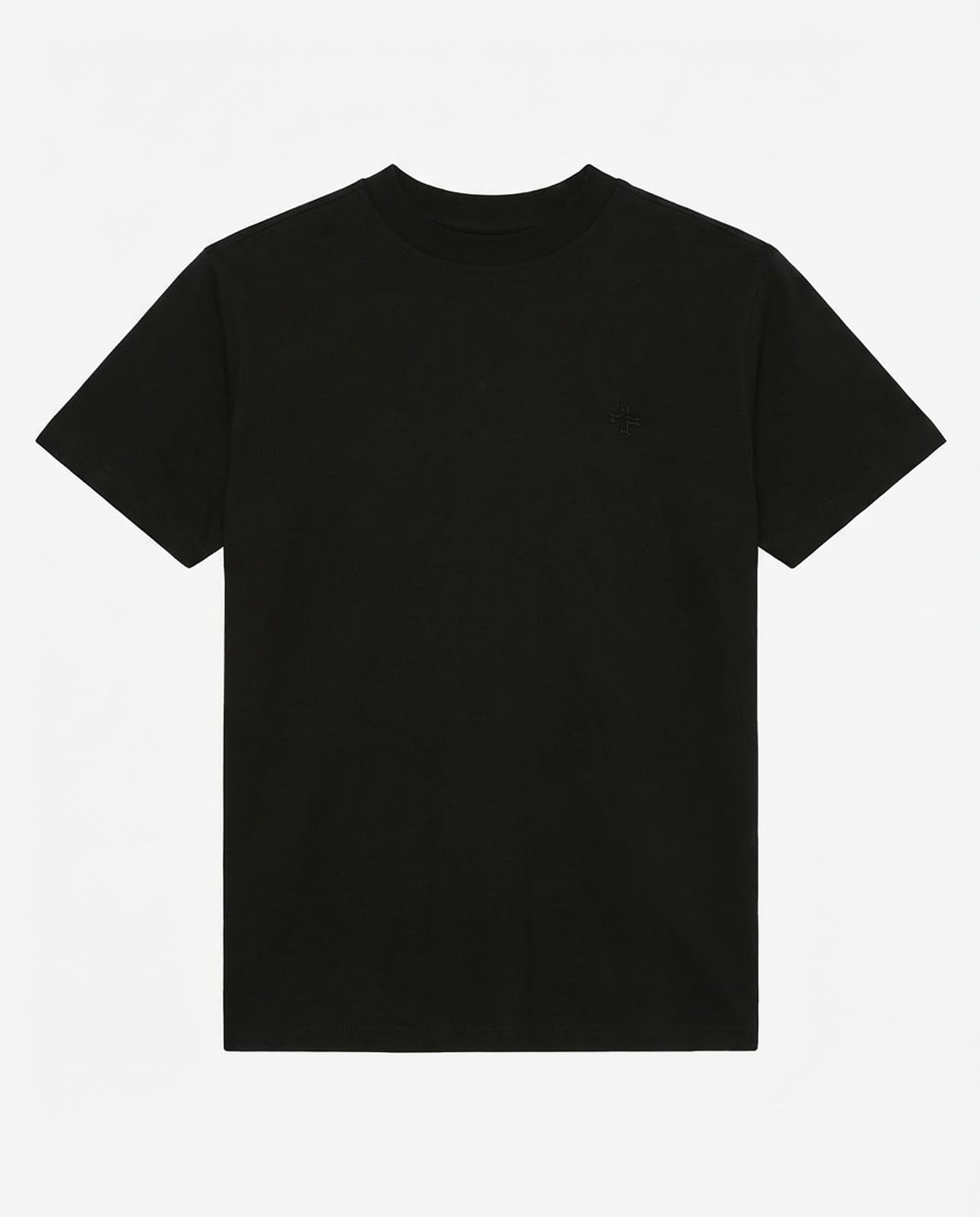 T-shirt girocollo maniche corte con stampa logata lato cuore e sul retro