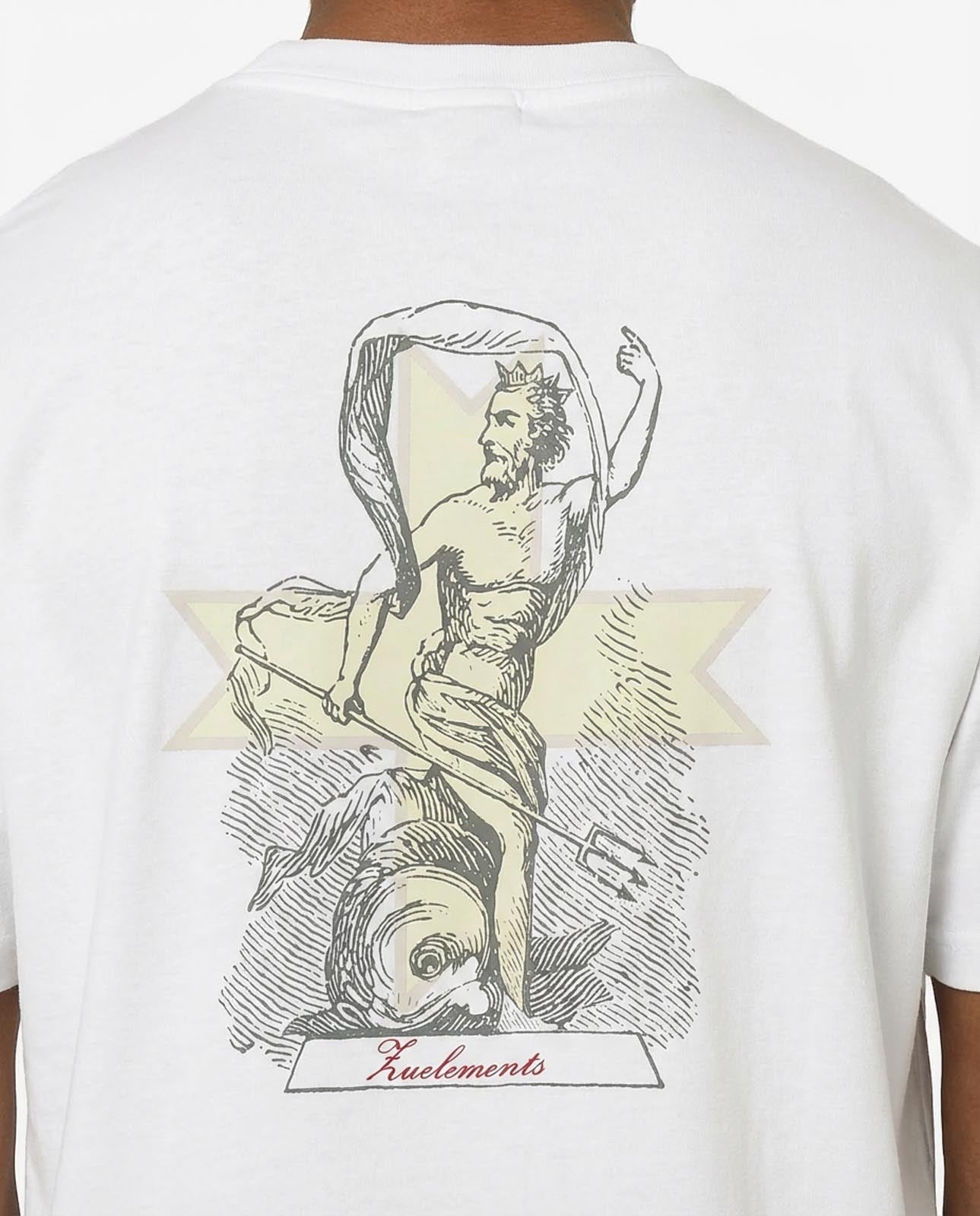 T-shirt girocollo maniche corte con stampa logata lato cuore e sul retro