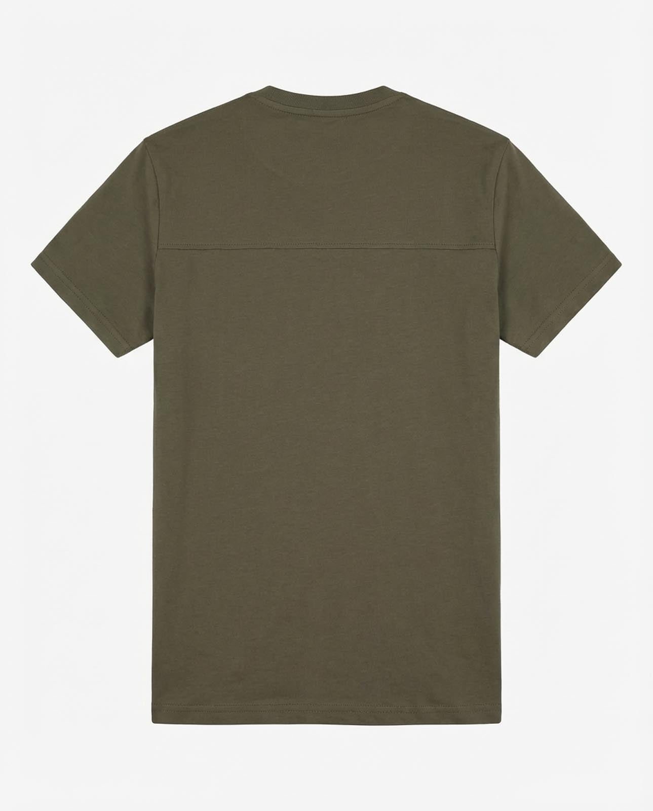 T-shirt girocollo maniche corte, ricamo lato cuore e taglio sul dietro