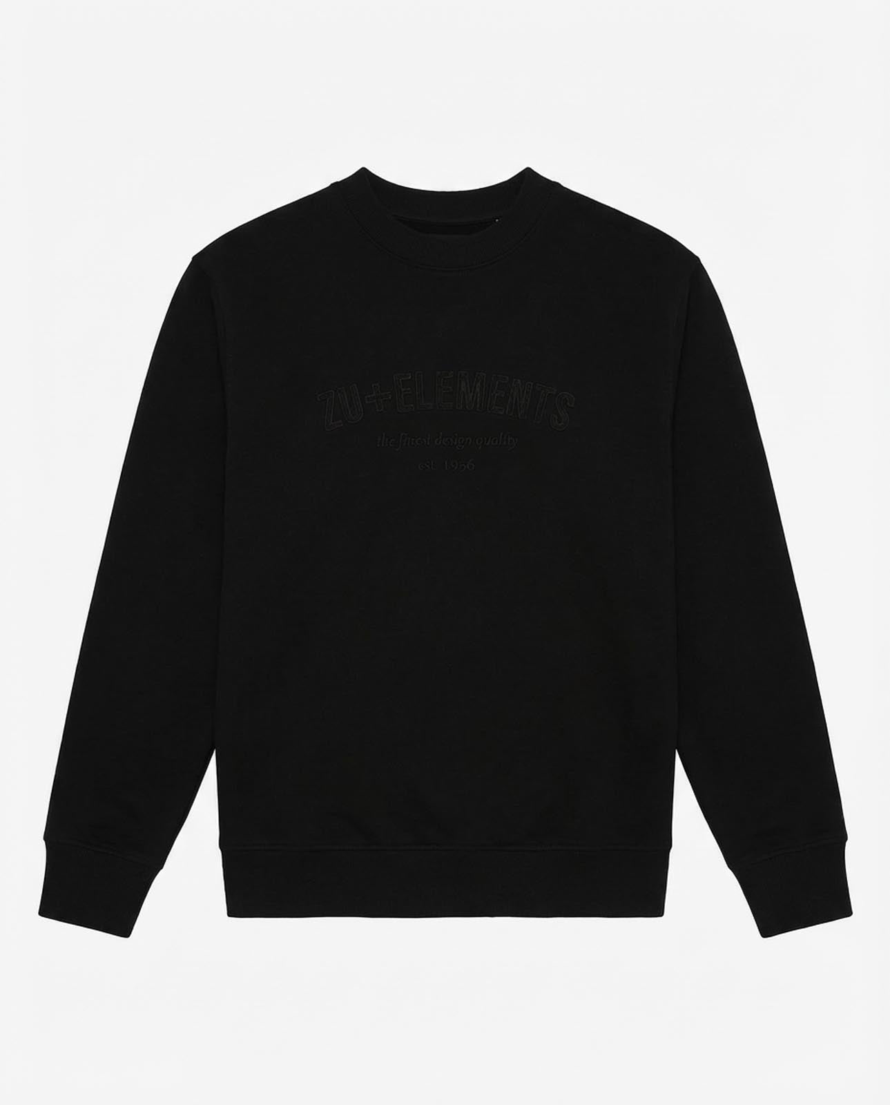 Felpa girocollo con applicazione frontale in tono ricamata