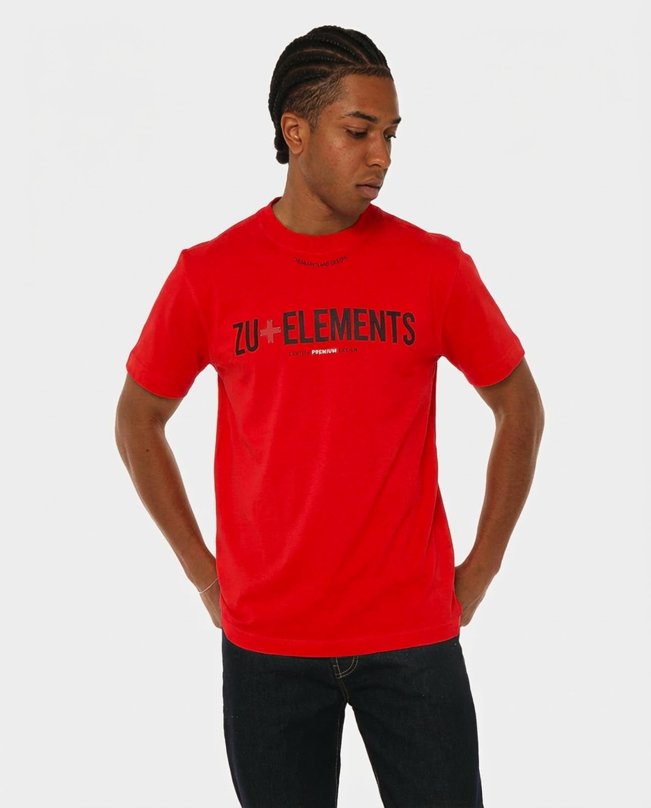 T-shirt girocollo maniche corte con logo frontale stampato