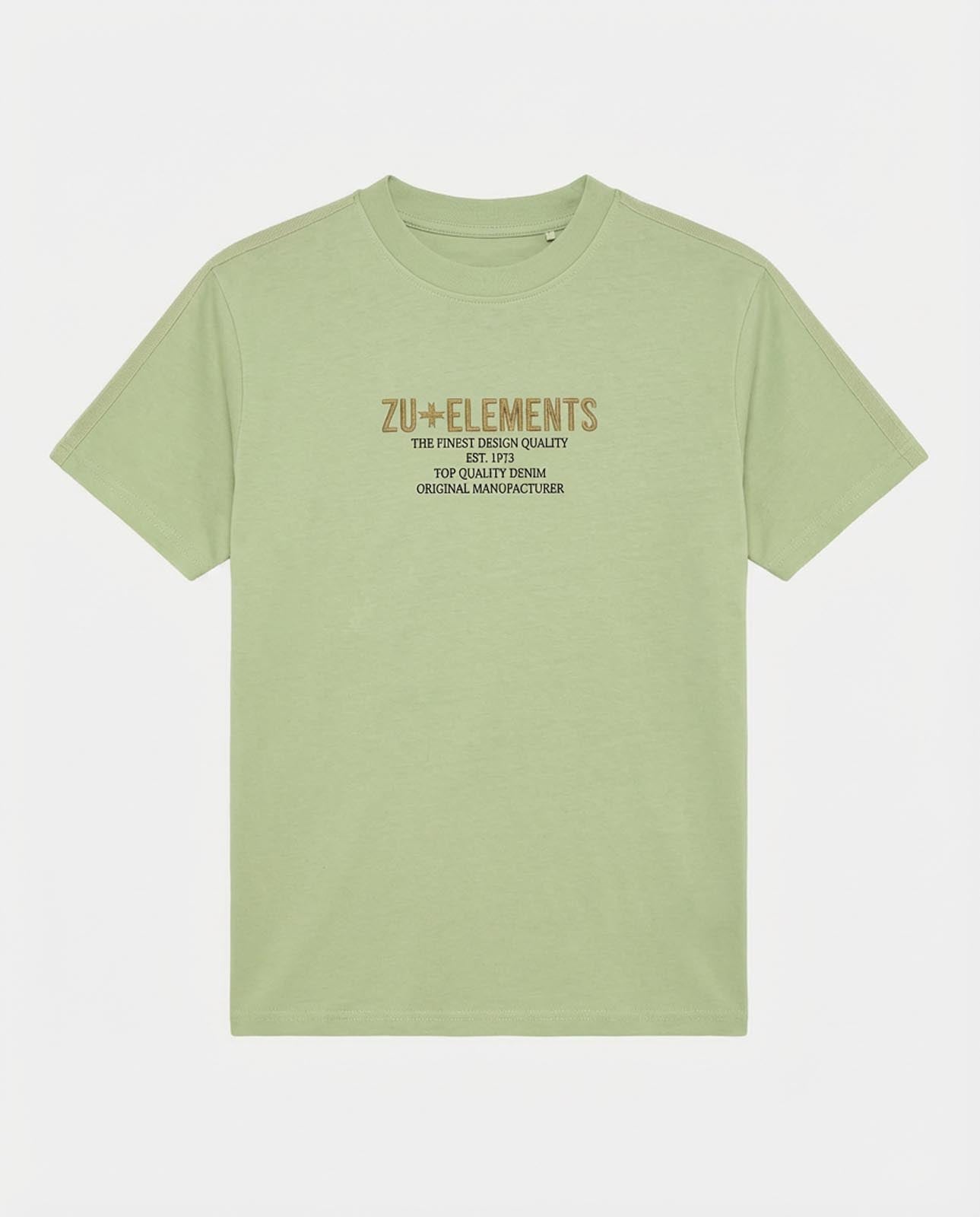 T-shirt girocollo maniche corte, stampa e ricamo frontale, bandina laterale in gross grain