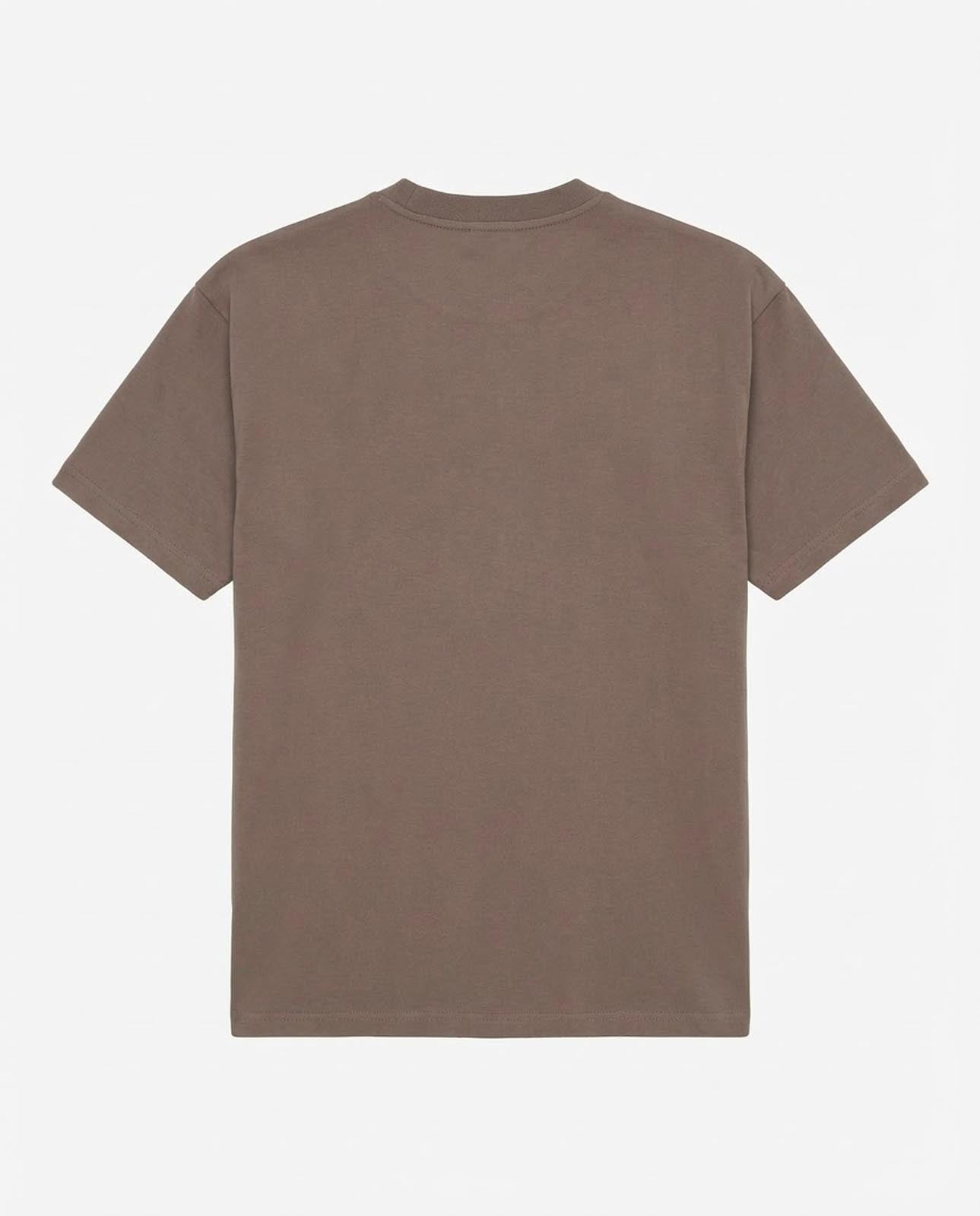 T-shirt girocollo maniche corte relaxed fit con taglio spalla e ricamo frontale