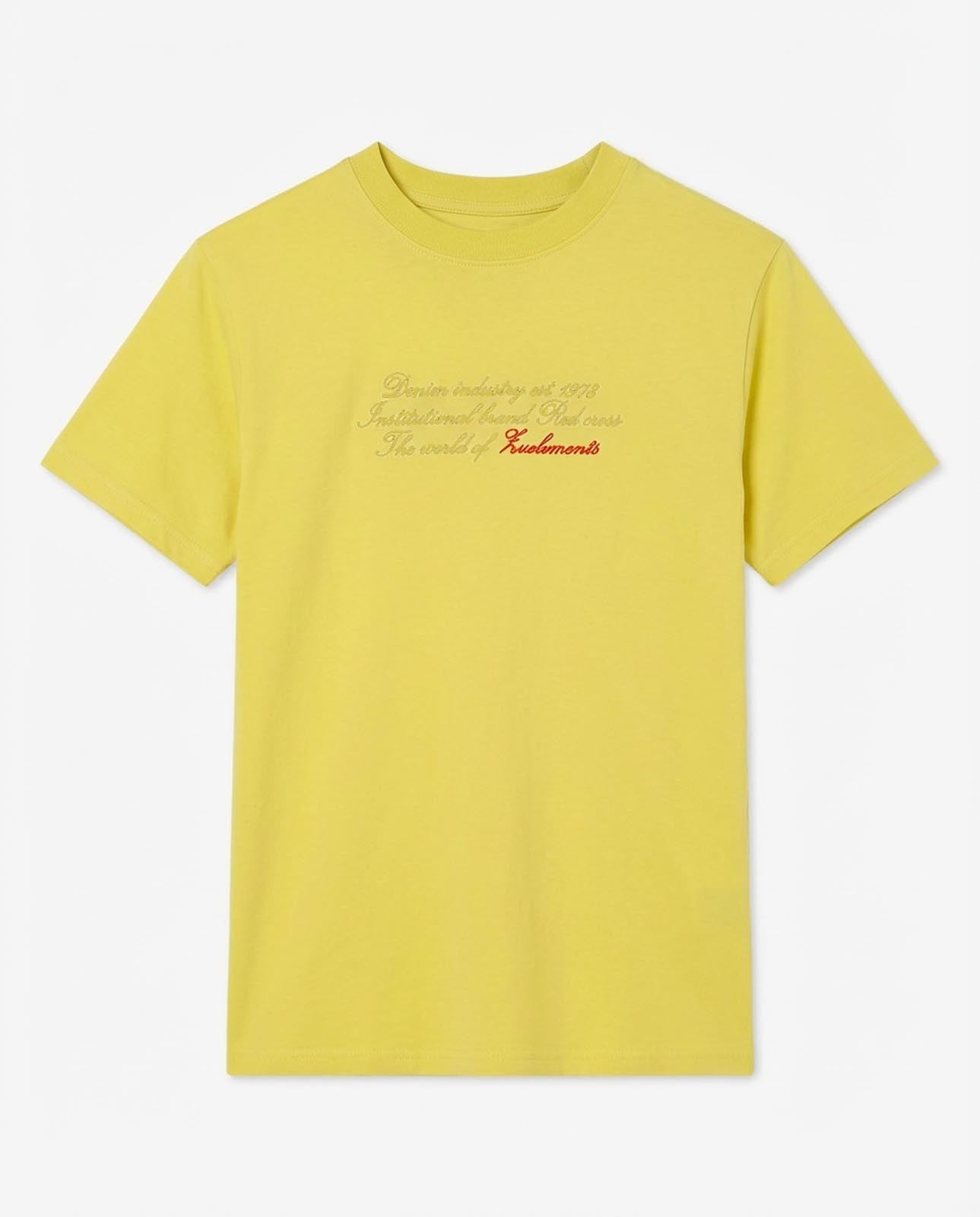 T-shirt girocollo maniche corte relaxed fit con taglio spalla e ricamo frontale