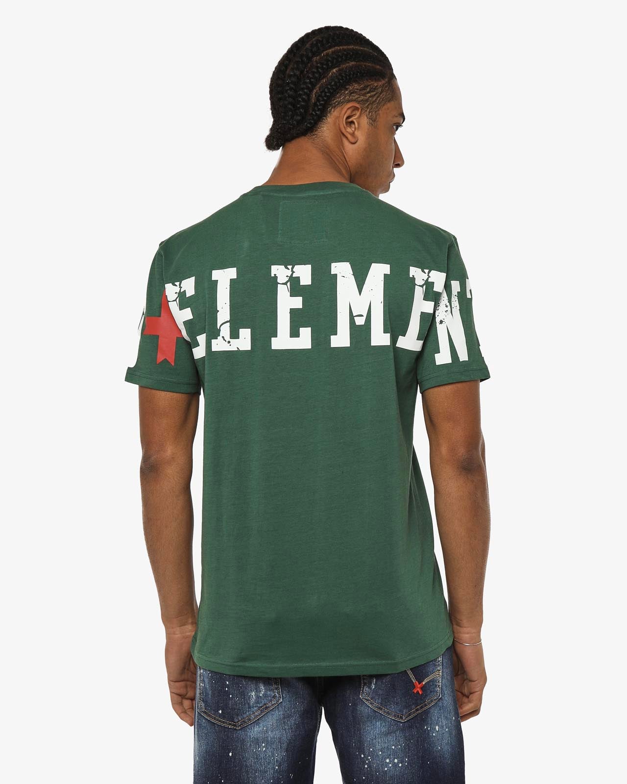 T-shirt girocollo maniche corte, logo stampato su maniche davanti e sul dietro