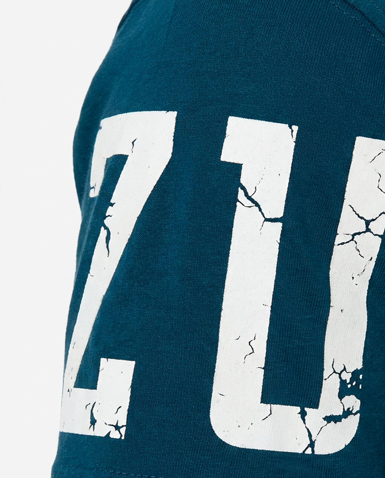 T-shirt girocollo maniche corte, logo stampato su maniche davanti e sul dietro