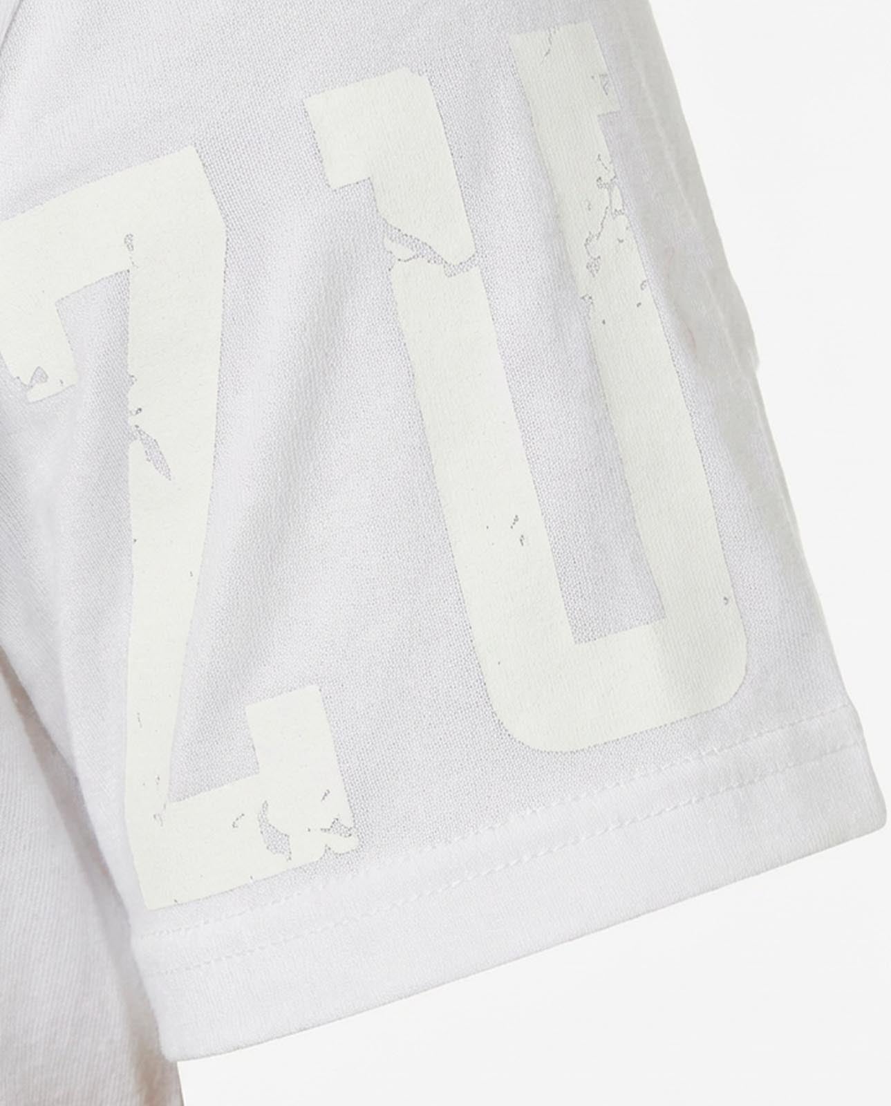 T-shirt girocollo maniche corte, logo stampato su maniche davanti e sul dietro