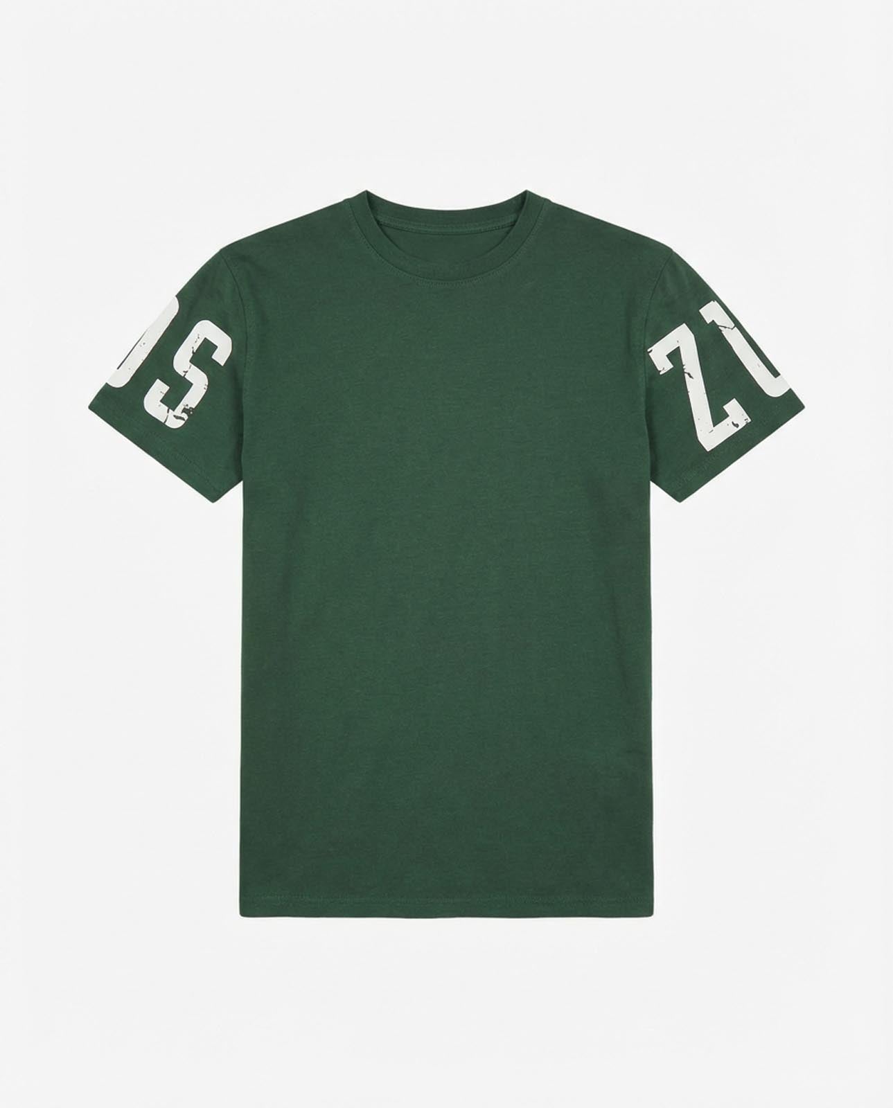 T-shirt girocollo maniche corte, logo stampato su maniche davanti e sul dietro