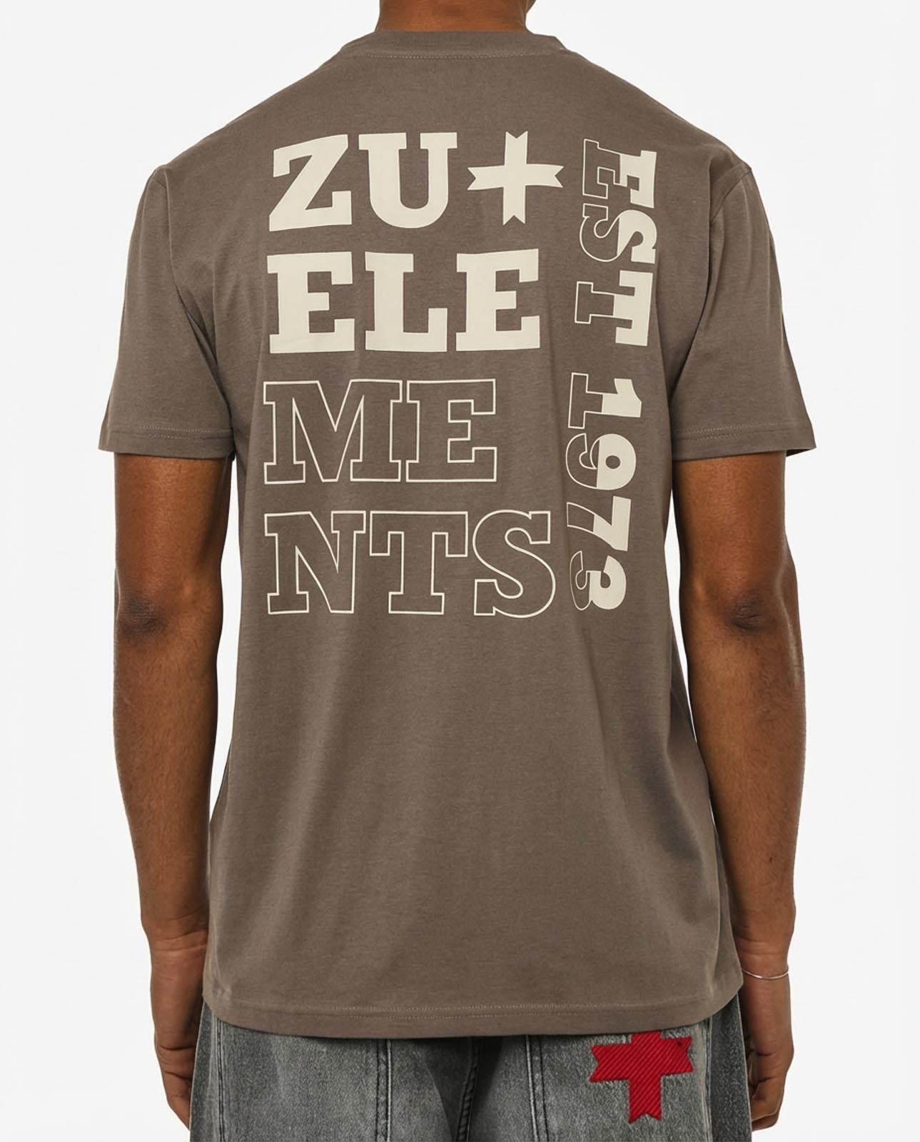 T-shirt girocollo maniche corte, stampa lato cuore e sul dietro – Optical Black