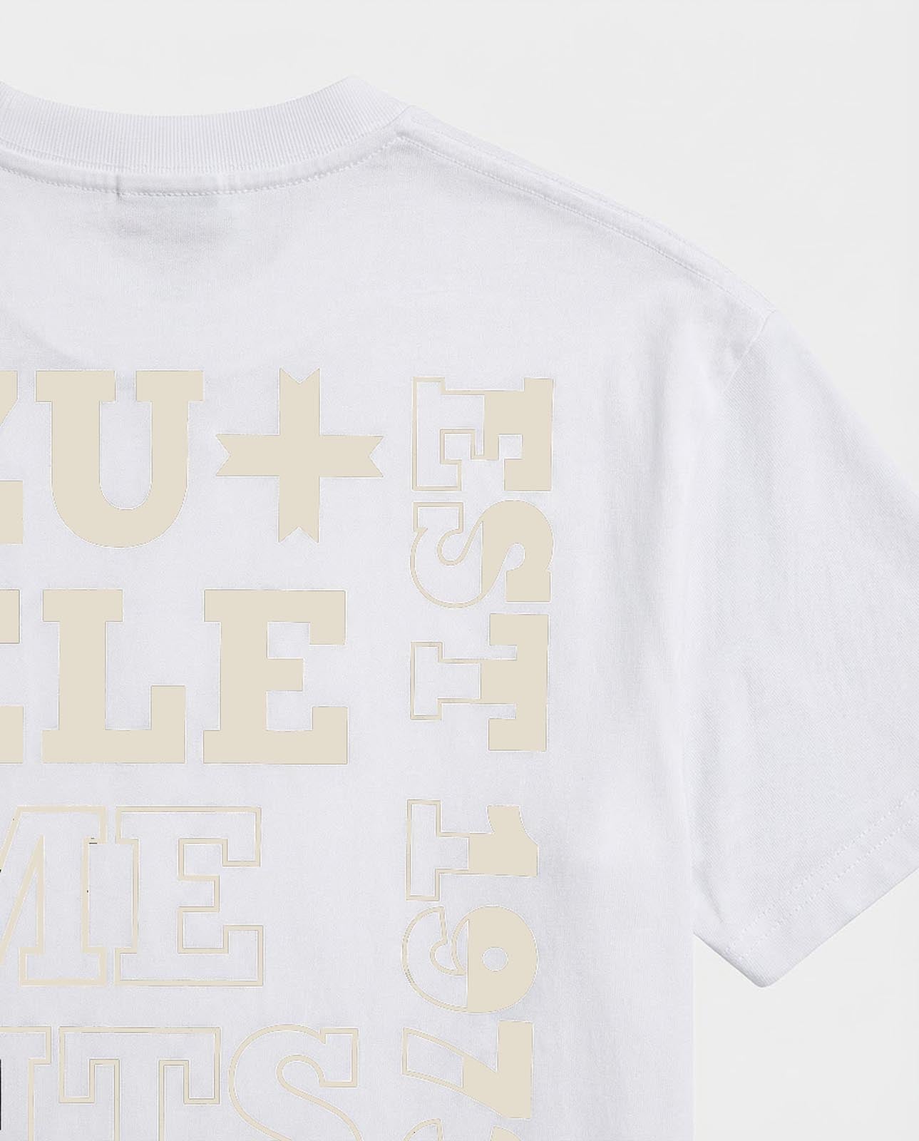 T-shirt girocollo maniche corte, stampa lato cuore e sul dietro – Optical Black