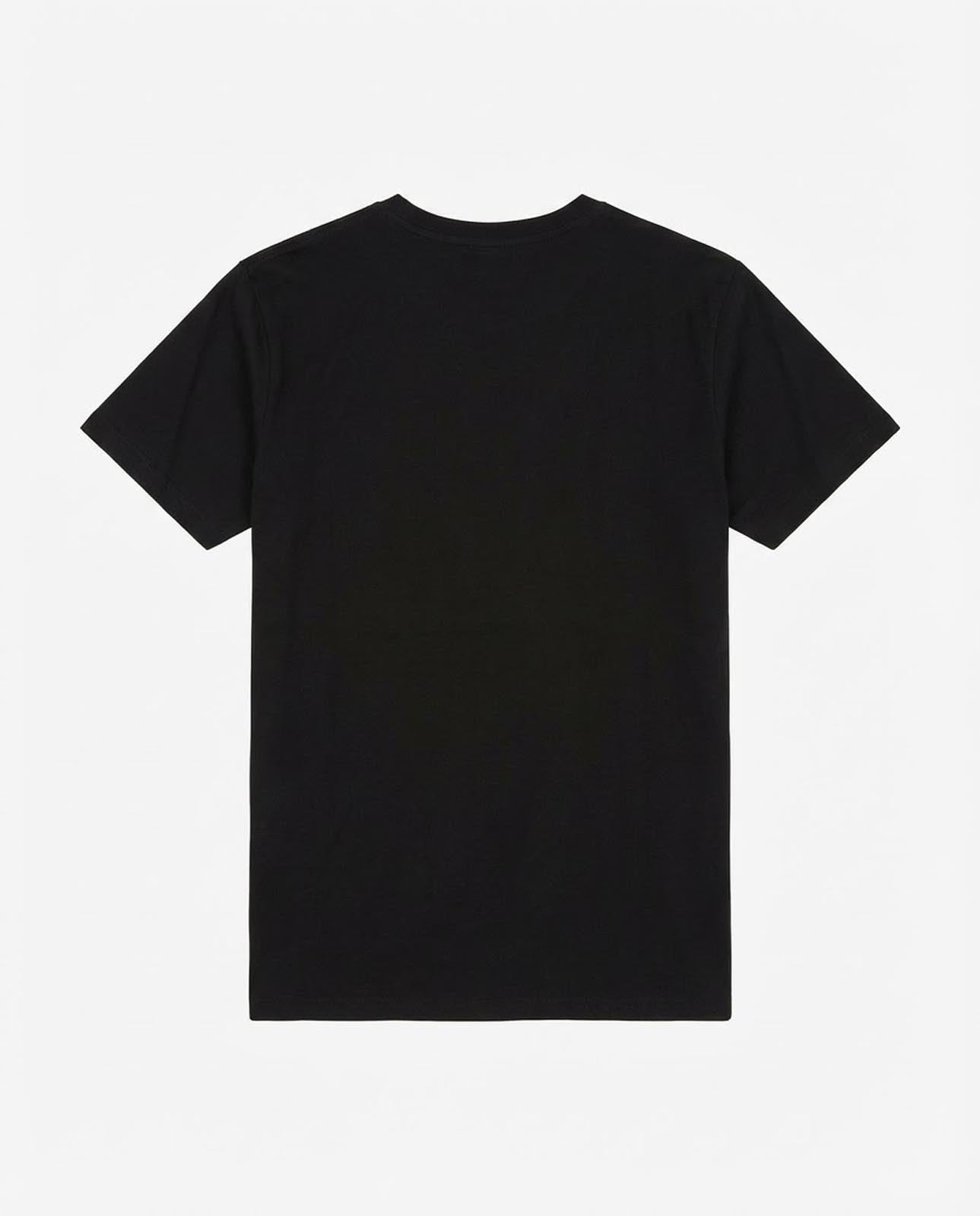 T-shirt girocollo maniche corte, stampa frontale, bandina laterale in gross grain applicata