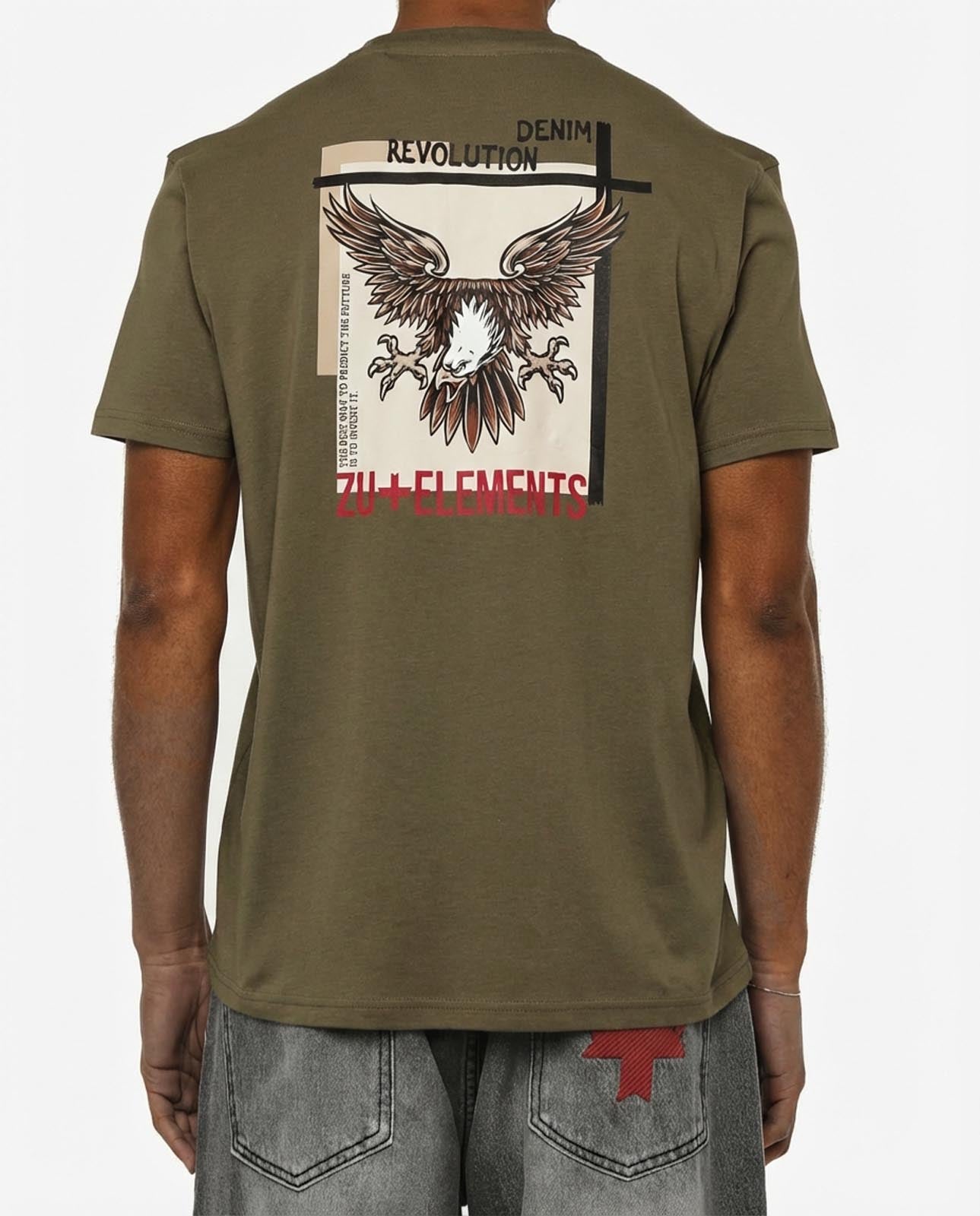 T-shirt girocollo maniche corte, stampa lato cuore e sul dietro