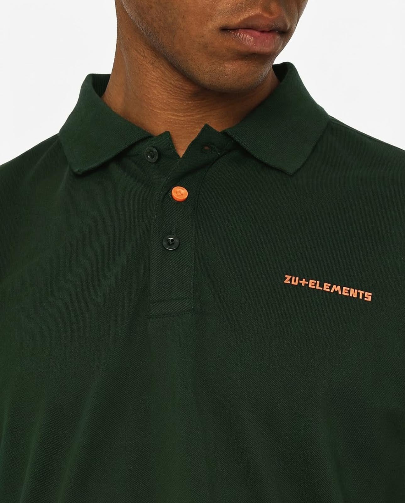 Polo in piquet con profili fluo e logo stampato lato cuore