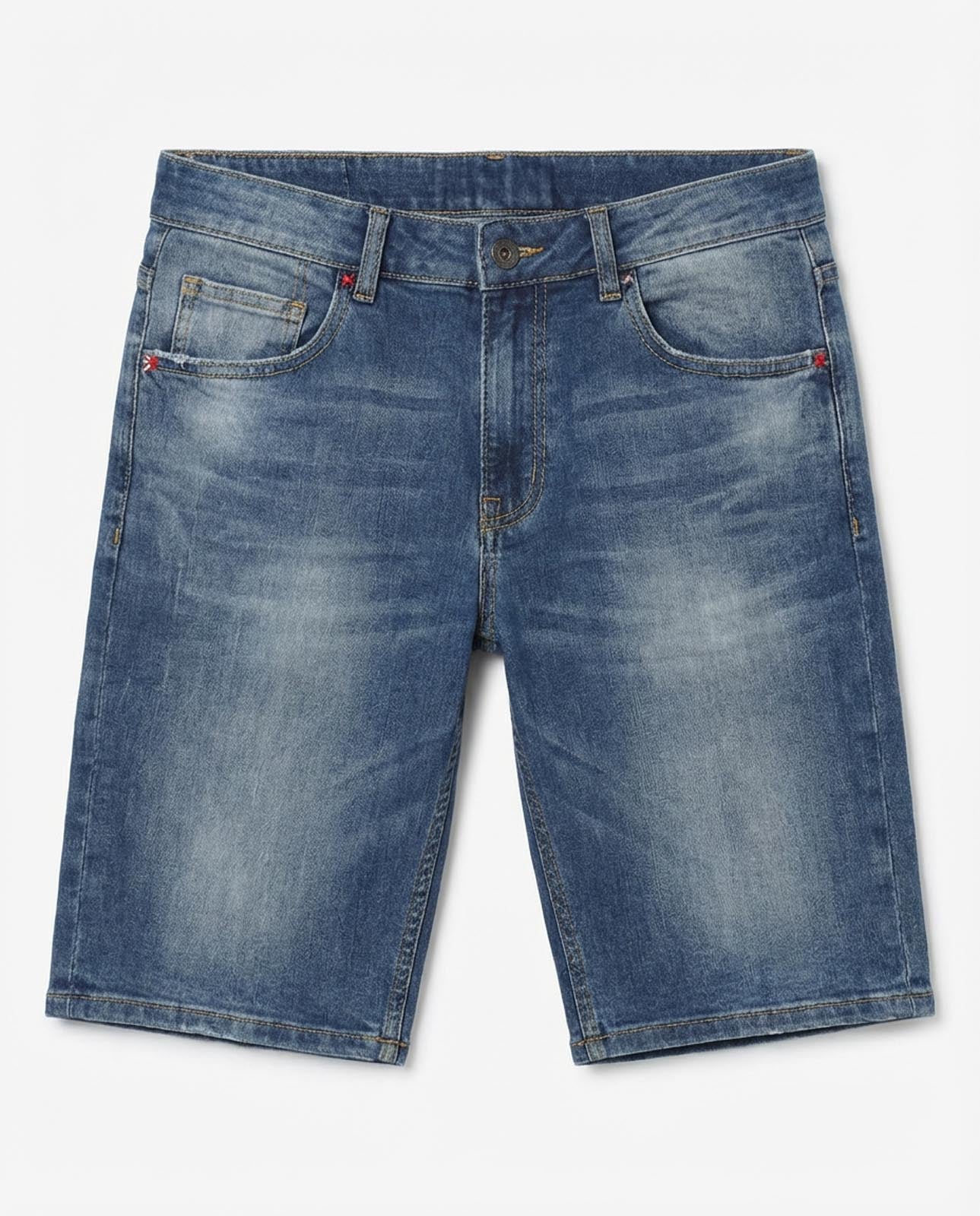Bermuda jeans in tono blue