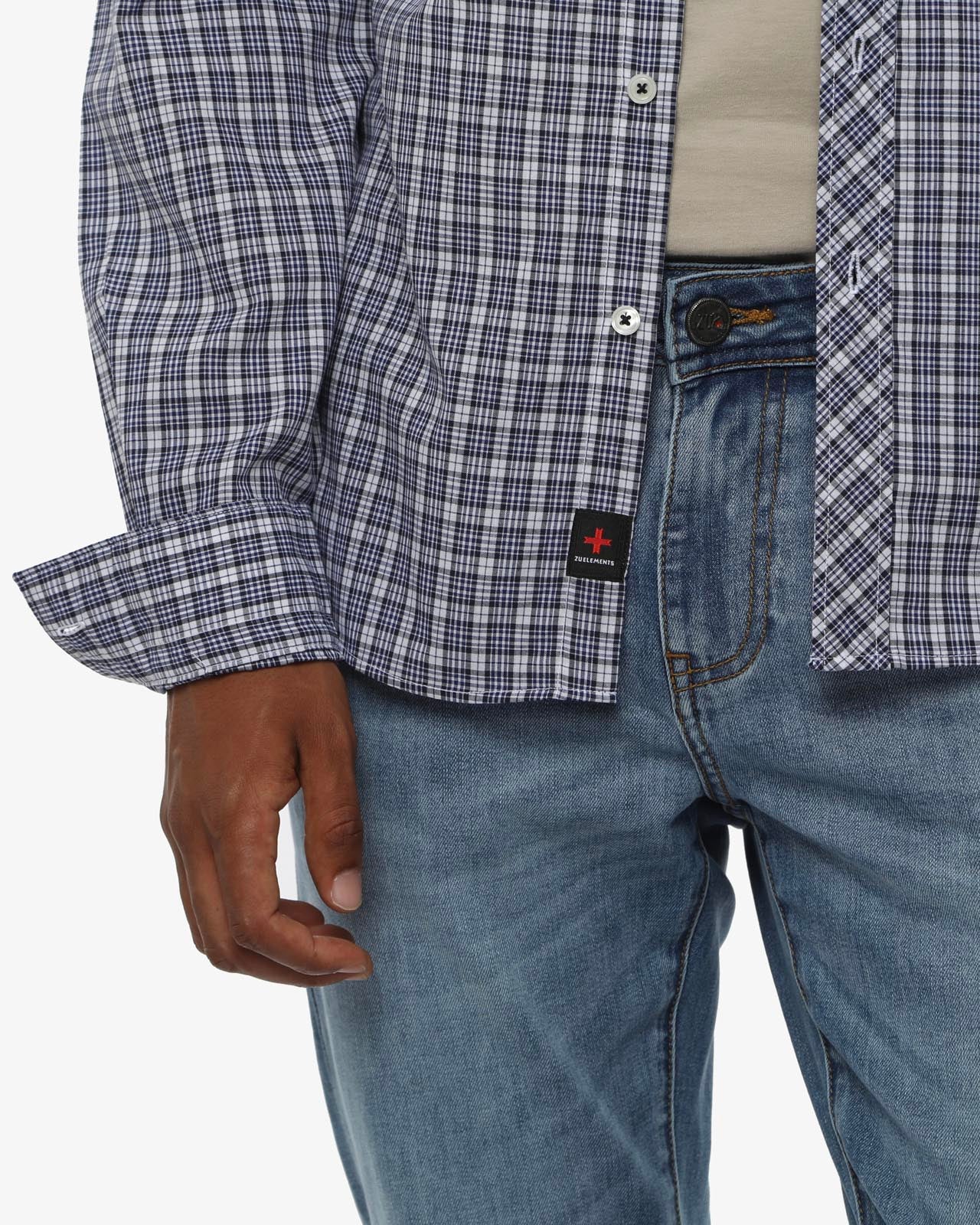 Camicia maniche lunghe e con fantasia a quadri