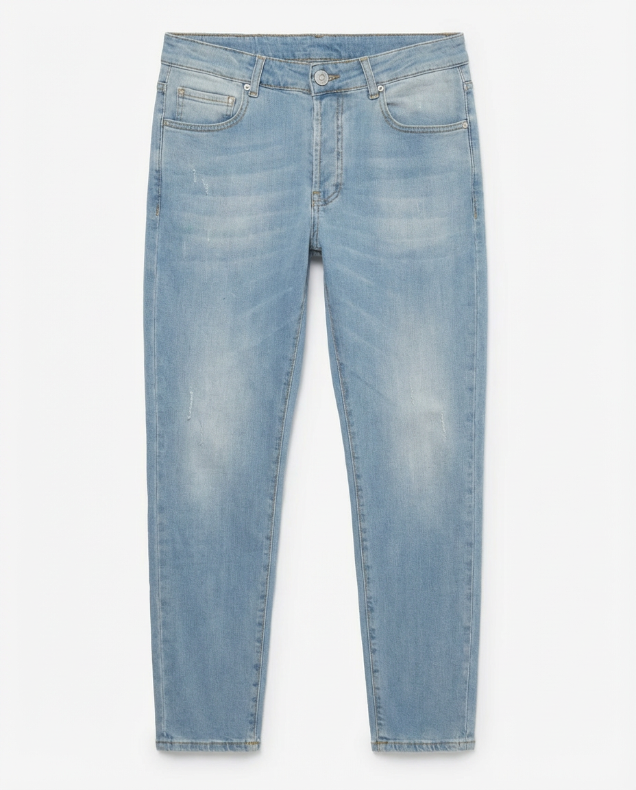 Jeans capri fit Cocker in tono stone bleach