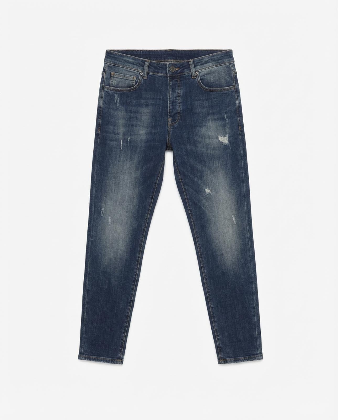 Jeans capri fit Cocker in tono sand blue