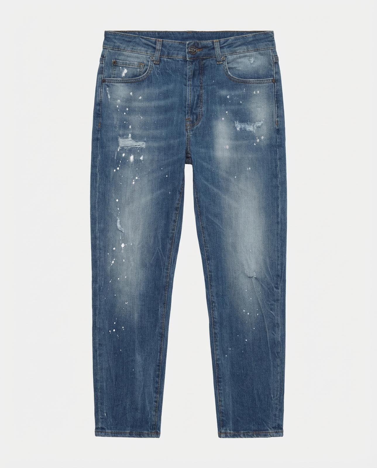 Jeans capri fit Cocker in tono medium blue