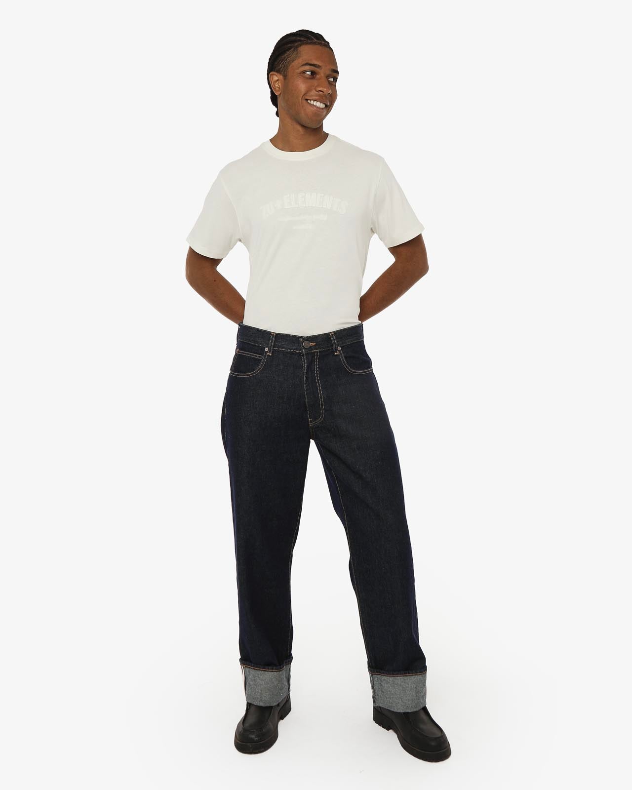 Jeans dad fit “Dustin” in tono deep blue