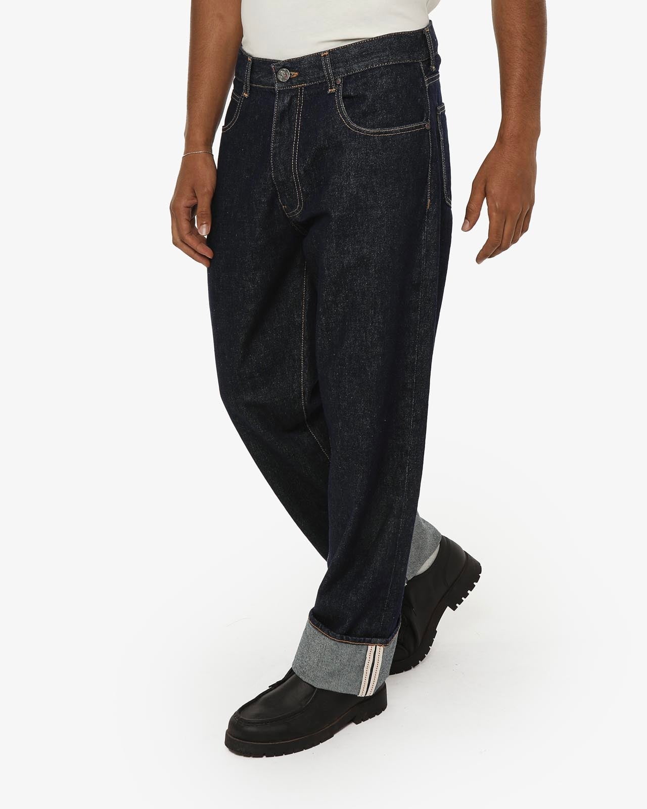 Jeans dad fit “Dustin” in tono deep blue