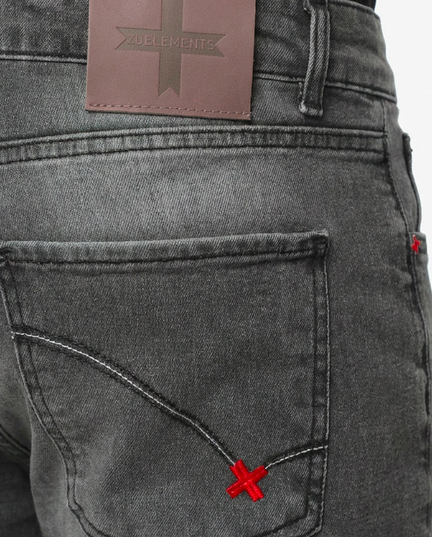Jeans slim fit Sammy in tono light grey