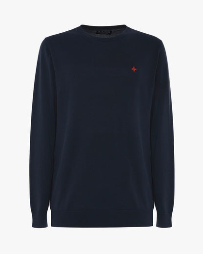 Ribbed crew-neck sweater