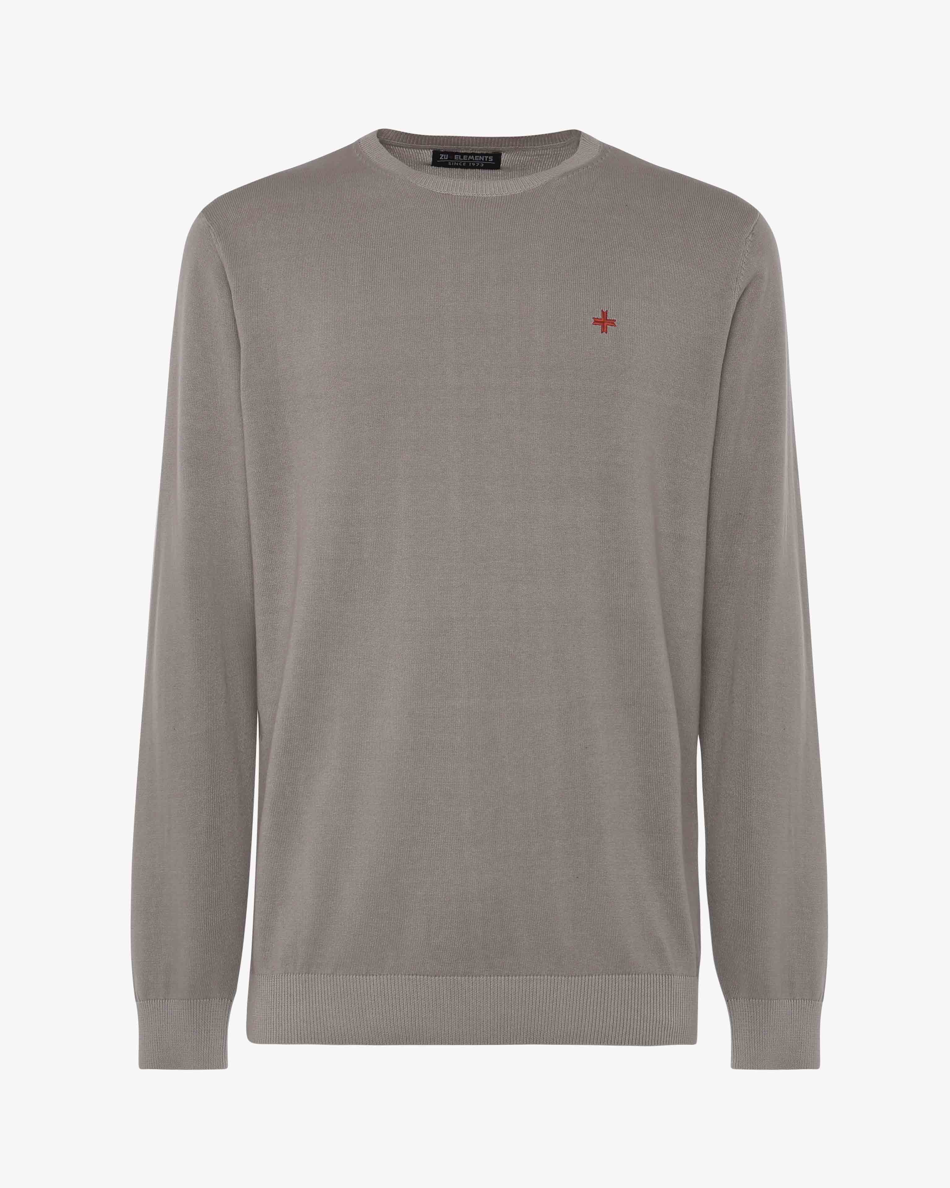 Ribbed crew-neck sweater