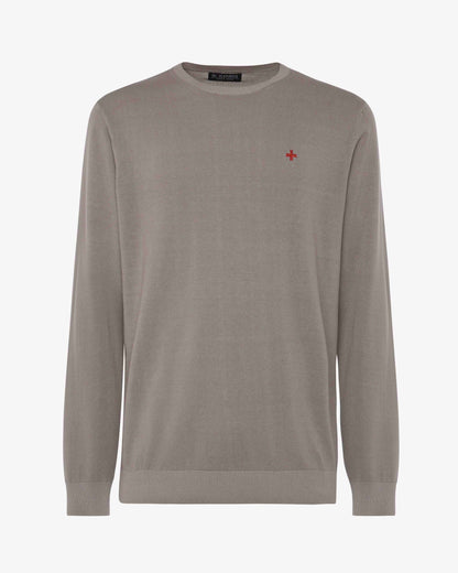 Ribbed crew-neck sweater