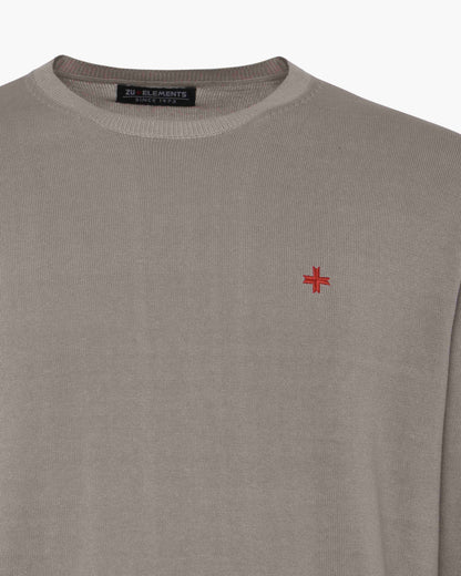 Ribbed crew-neck sweater