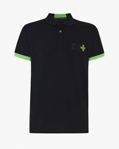 Piquet polo with embroidered logo
