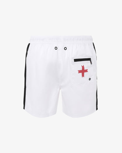 Swim shorts with micrologo on the back pocket 