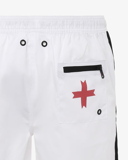 Swim shorts with micrologo on the back pocket 