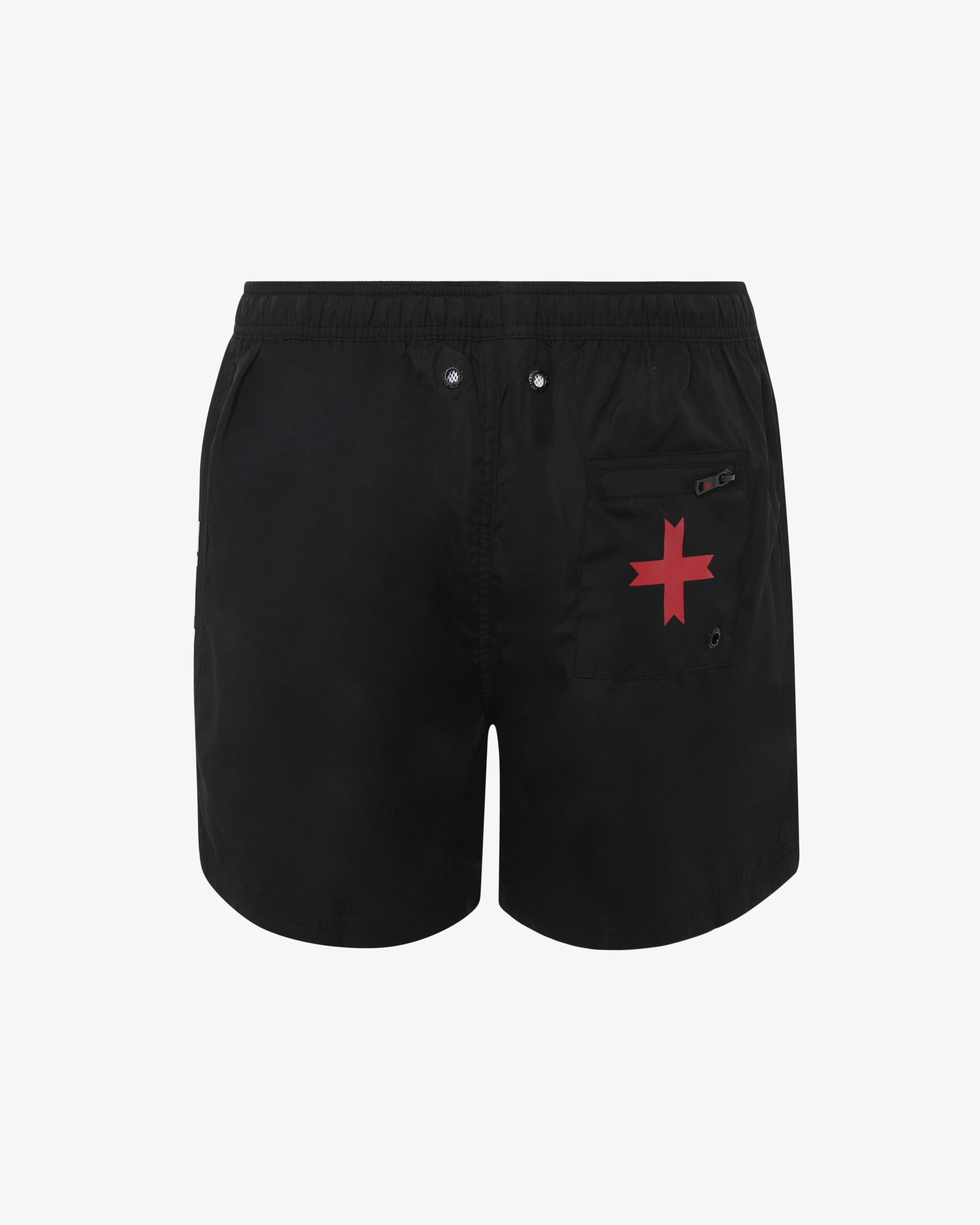 Swim shorts with micrologo on the back pocket 