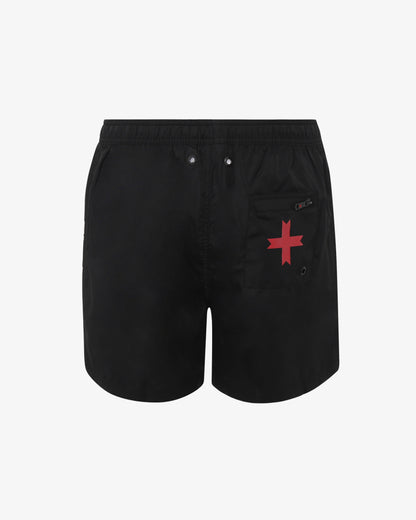 Swim shorts with micrologo on the back pocket 