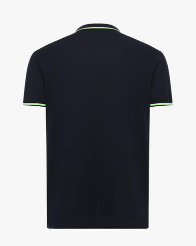 Polo piquet con dettagli fluo