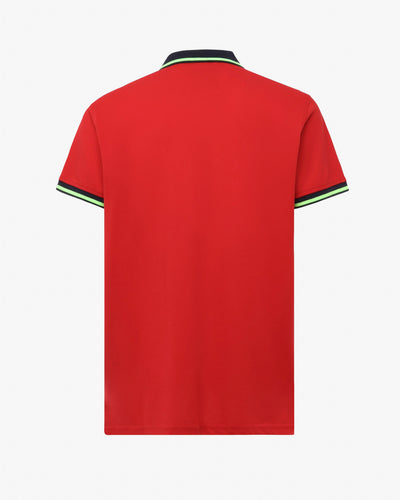 Polo piquet con dettagli fluo